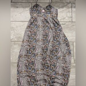 Love Multicolor Snake Print Dress
